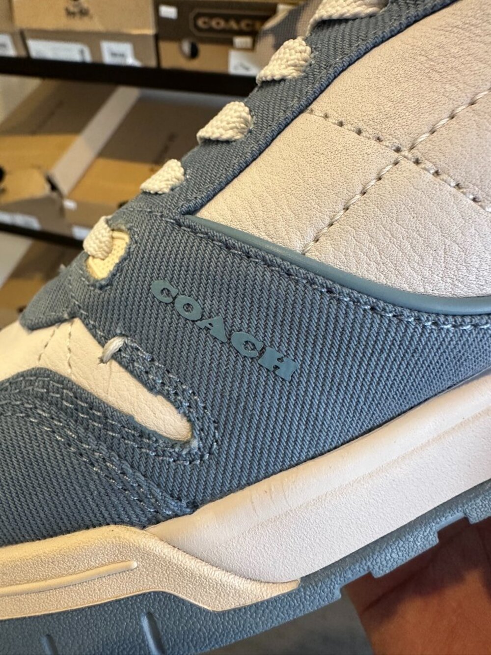 NIB! Rare! Coach CBN96 Men's Soho Sneaker In Dust Blue Size US9/ EUR42 - Picture 7 of 11